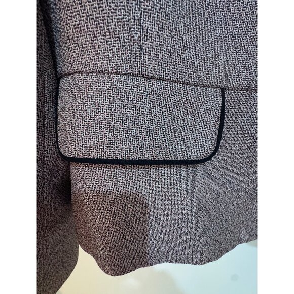 Evan-Picone Womens Tweed Suit Jacket Size 10 Black Trim - Picture 3 of 7